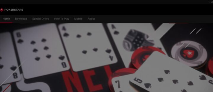 Capture de la page d'accueil du site PokerStars, opérateur agréé ANJ
