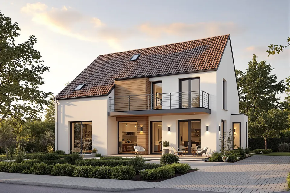 Une maison compacte à étage, simple à construire et à chauffer.