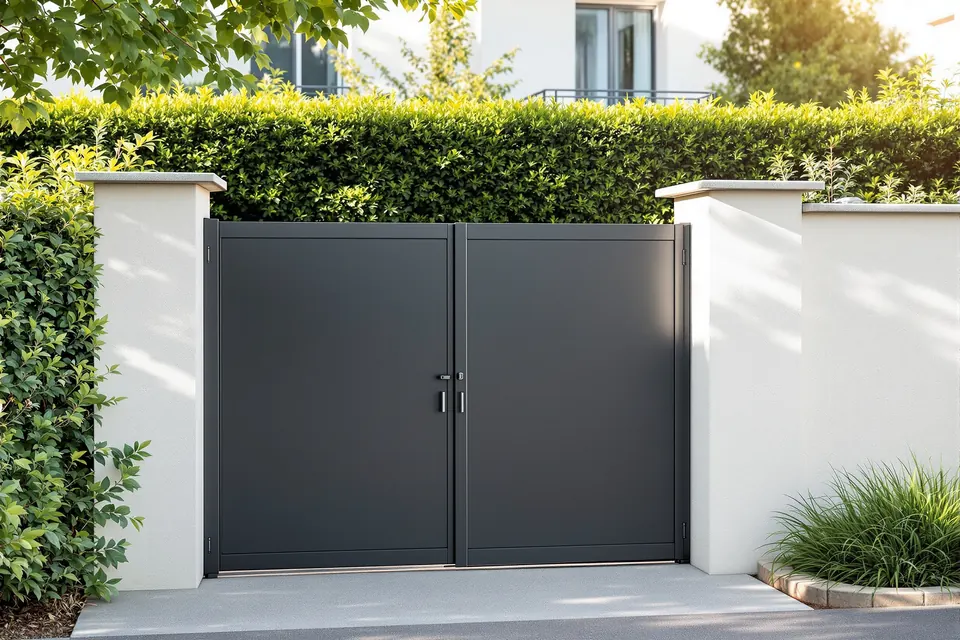 Un muret surmonté d'une grille, le plus durable mais aussi le plus cher.