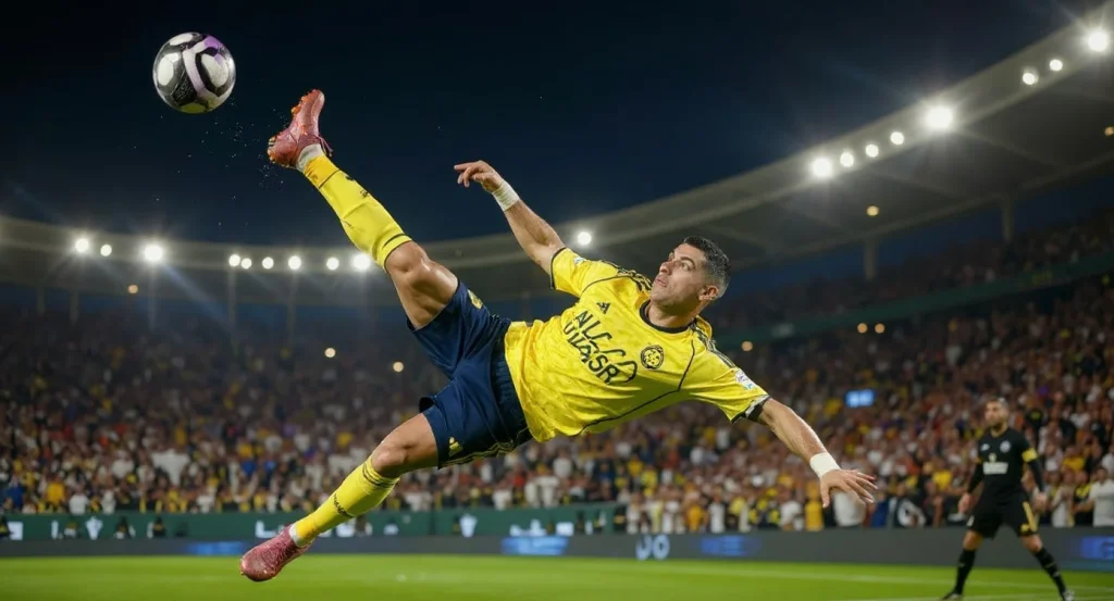 À 40 ans et 96 minutes de jeu, Cristiano Ronaldo claque un ciseau retourné magistral