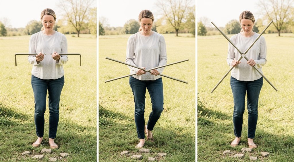 Baguettes de sourcier qui se croisent signification : interprétation et utilisation