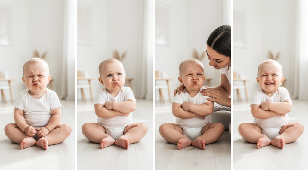 Bébé qui boude : comprendre et accompagner ce comportement