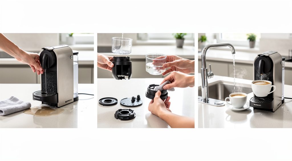 Cafetière Nespresso qui fuit : causes, solutions et réparation