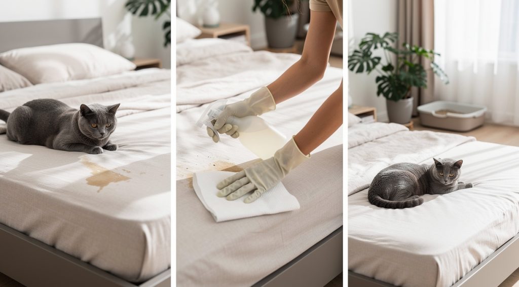 Chat qui urine sur le lit : causes et solutions efficaces