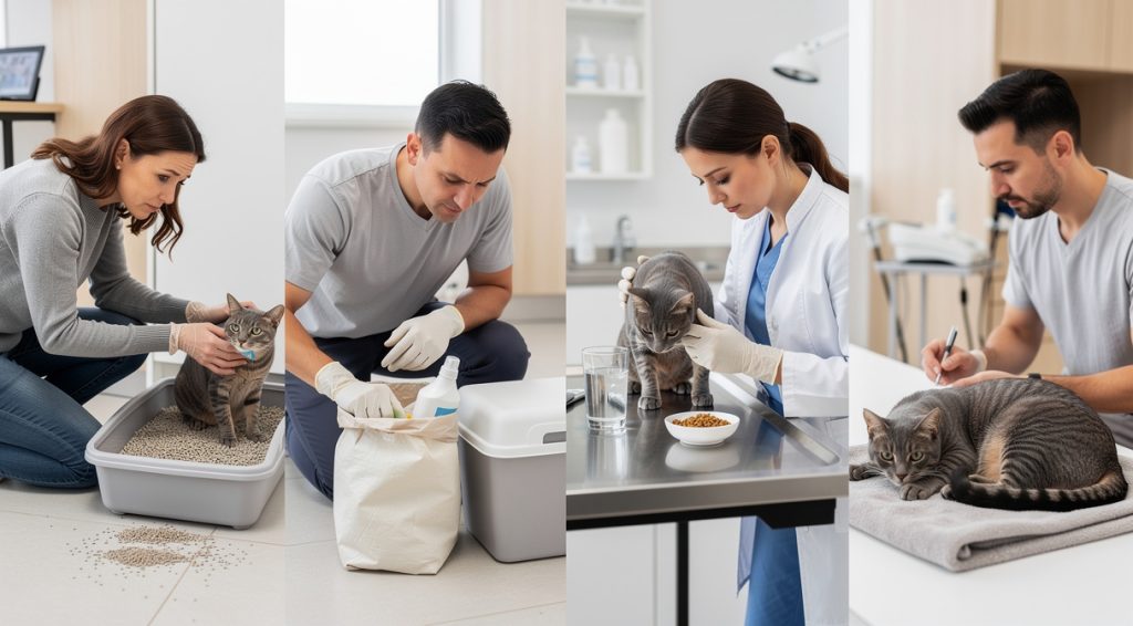 Chat qui vomit et diarrhée : causes, urgences et solutions