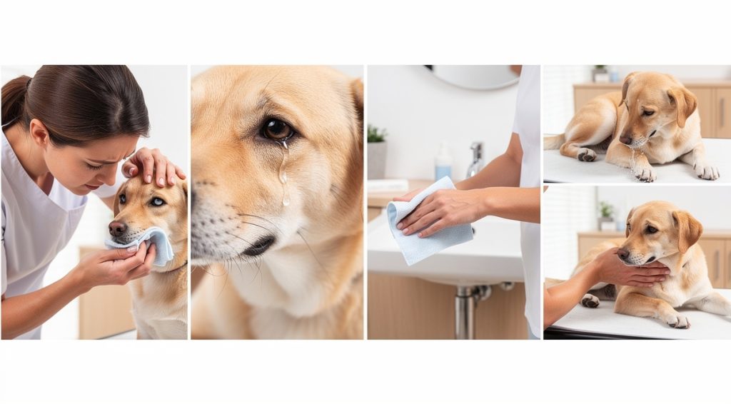 Chien œil qui coule : causes, traitements et prévention