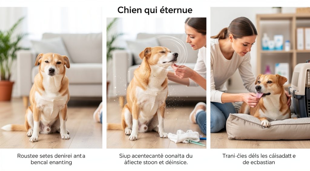 Chien qui éternue : causes, symptômes et quand consulter