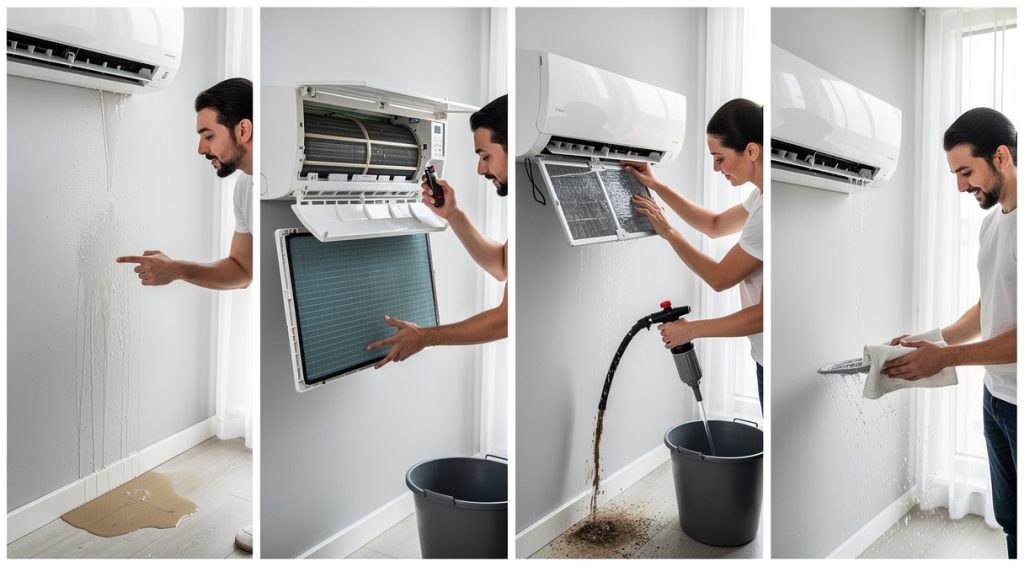 Climatiseur qui coule : causes, solutions et prévention