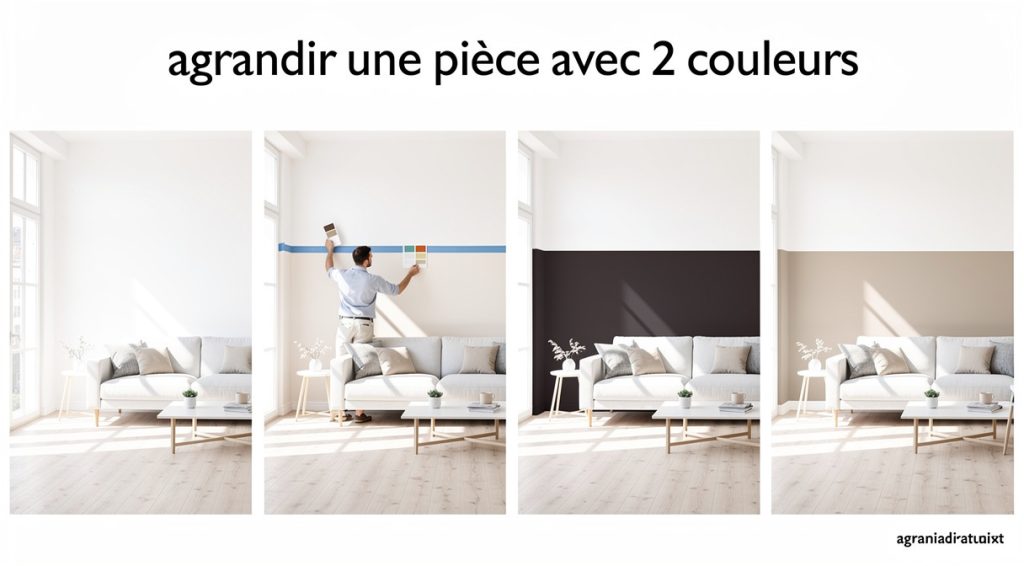 Comment agrandir une pièce avec 2 couleurs