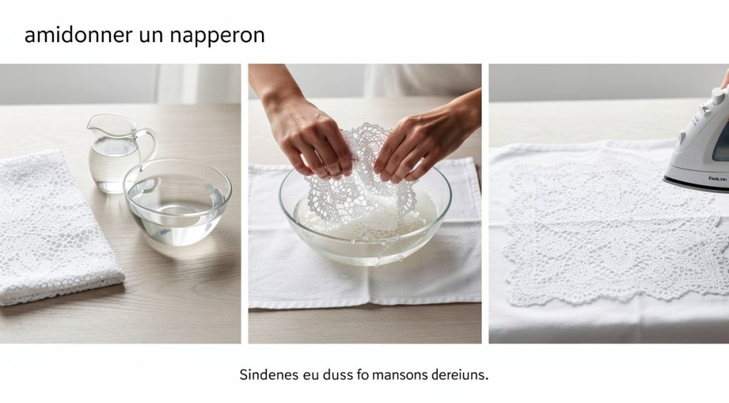 Comment amidonner un napperon efficacement