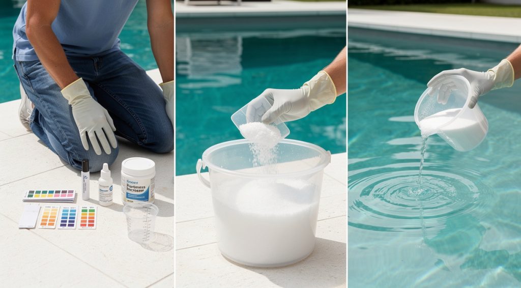 Comment augmenter la dureté de l&rsquo;eau de piscine