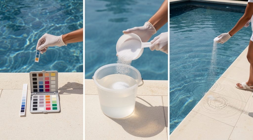 Comment augmenter le pH de la piscine