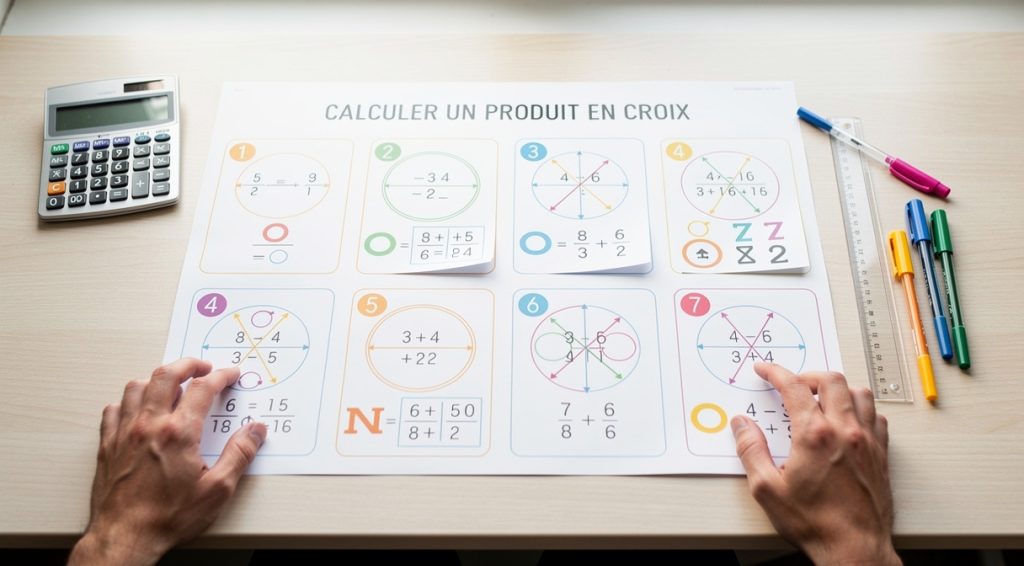 Comment calculer un produit en croix