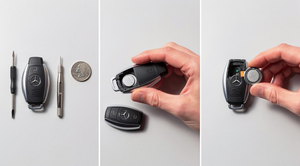 Comment changer la pile d&rsquo;une clé Mercedes