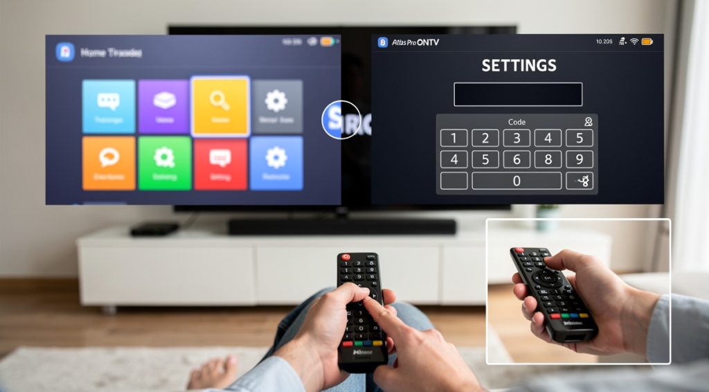 Comment changer le code sur Atlas Pro ONTV