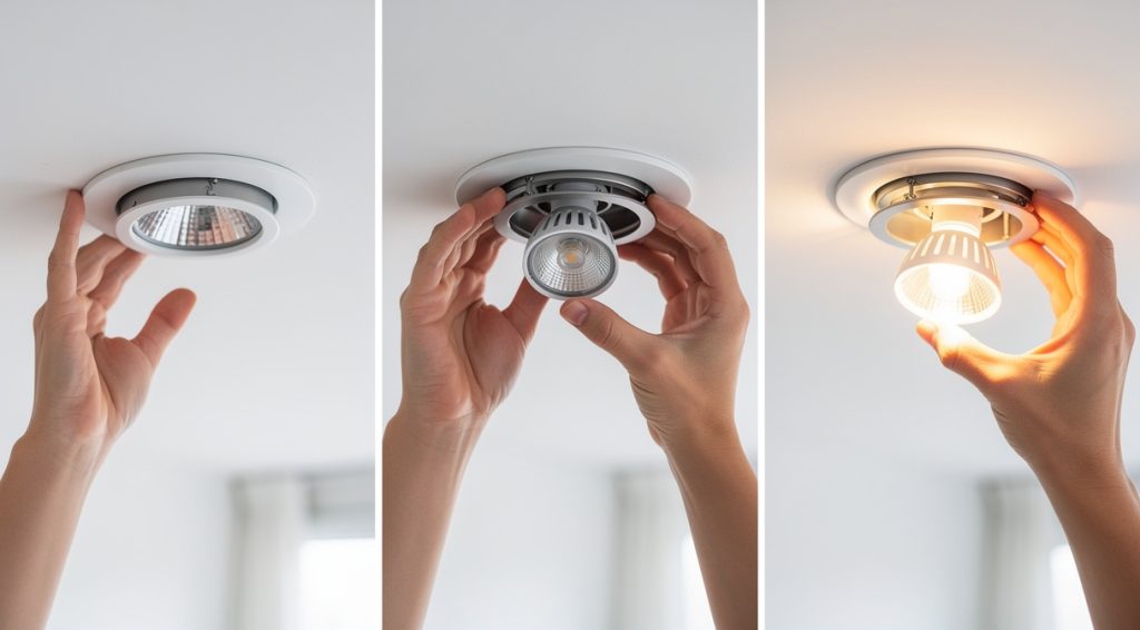 Comment changer une ampoule de spot avec cerclage