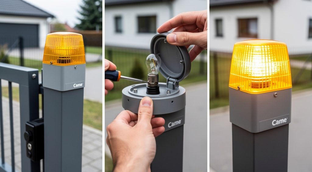 Comment changer une ampoule gyrophare portail Came