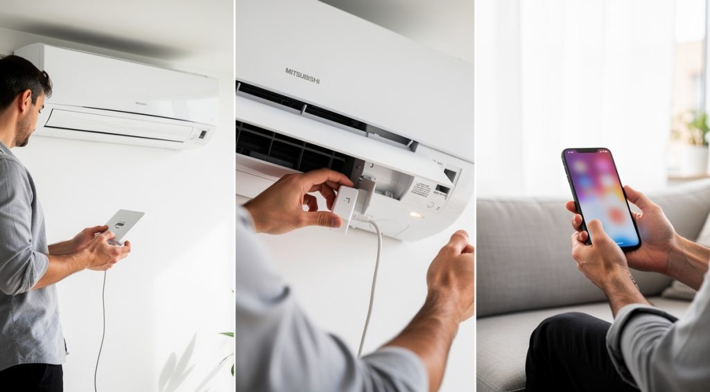 Comment connecter une interface WiFi Mitsubishi