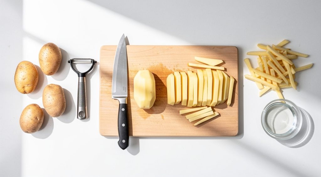 Comment couper des pommes de terre en frites