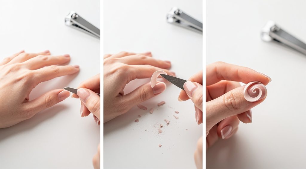 Comment couper un ongle en volute