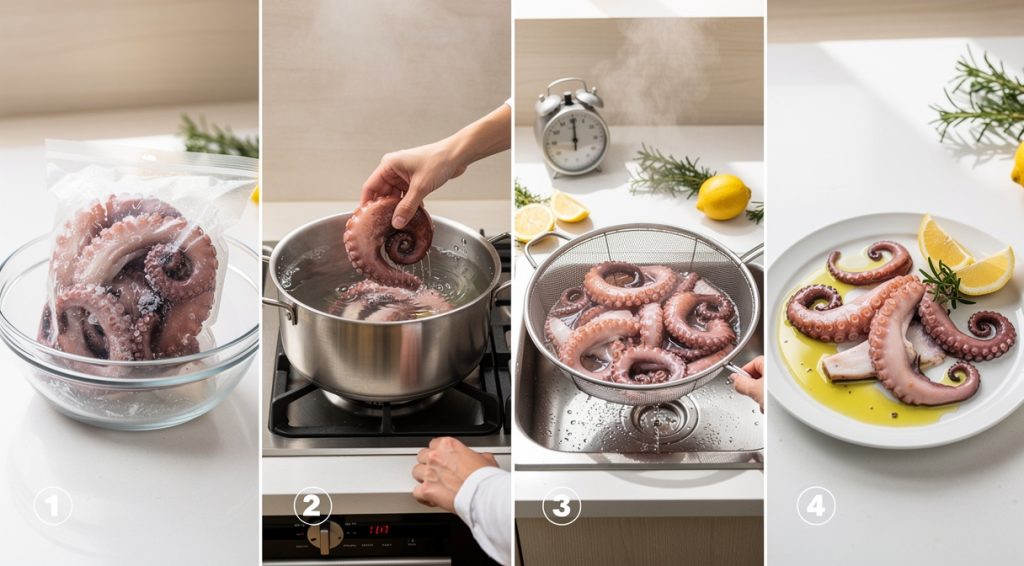 Comment cuire du poulpe congelé