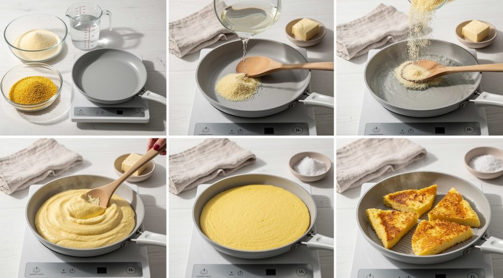Comment cuire la polenta à la poêle
