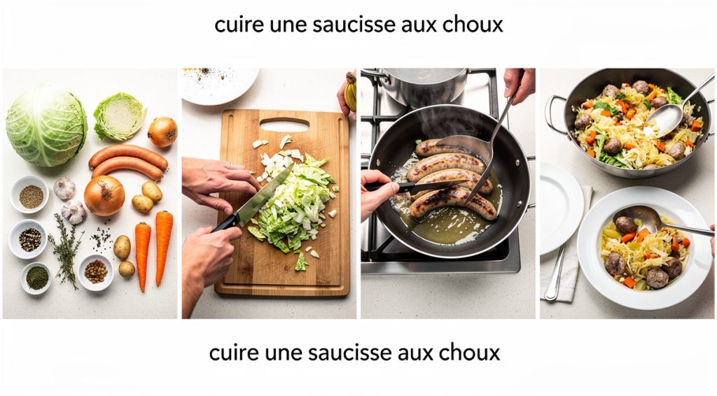 Comment cuire une saucisse aux choux