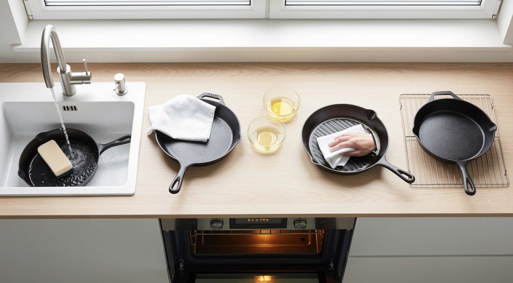 Comment culotter une poêle en fonte