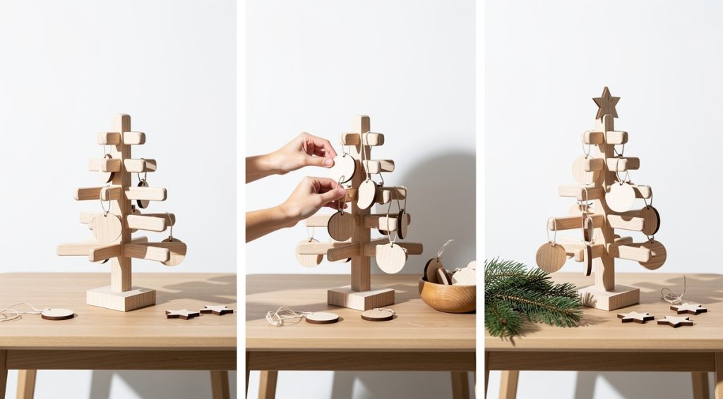 Comment décorer un sapin en bois