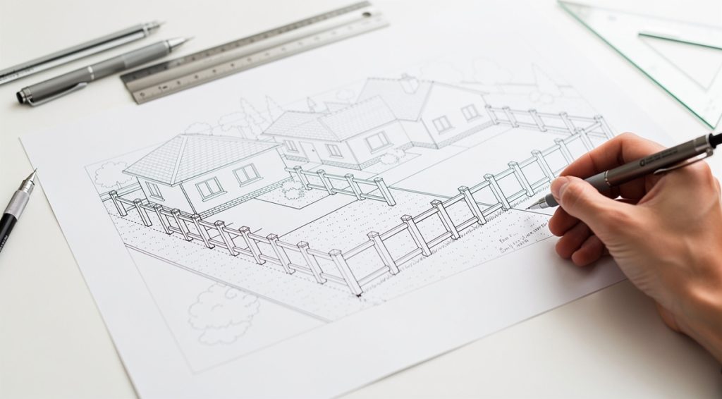 Comment dessiner une clôture sur un plan