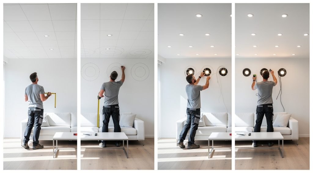 Comment disposer des spots au plafond