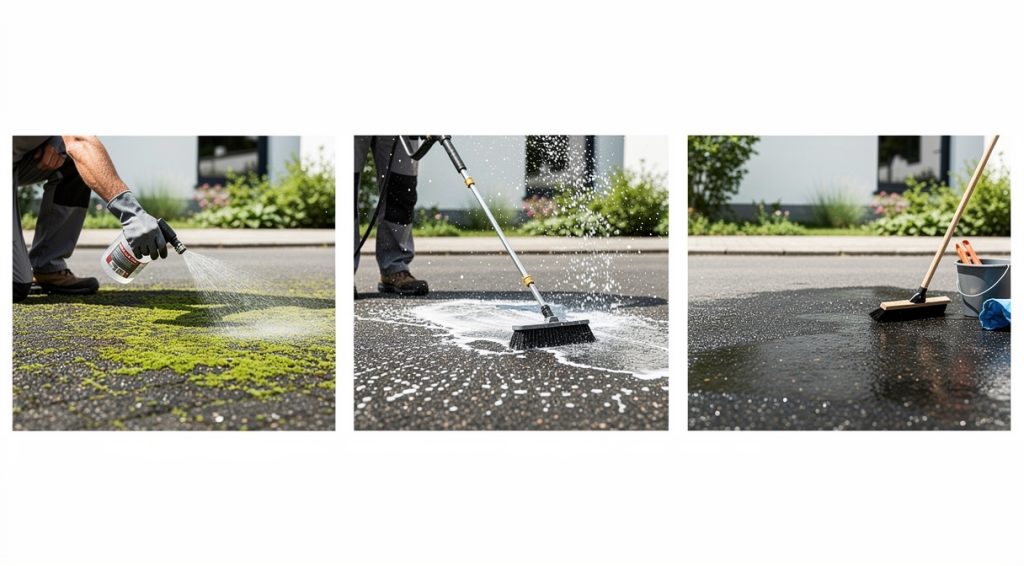 Comment enlever la mousse sur le bitume