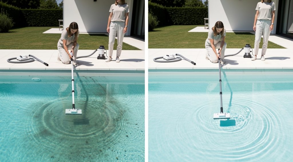 Comment enlever la poussière au fond de la piscine