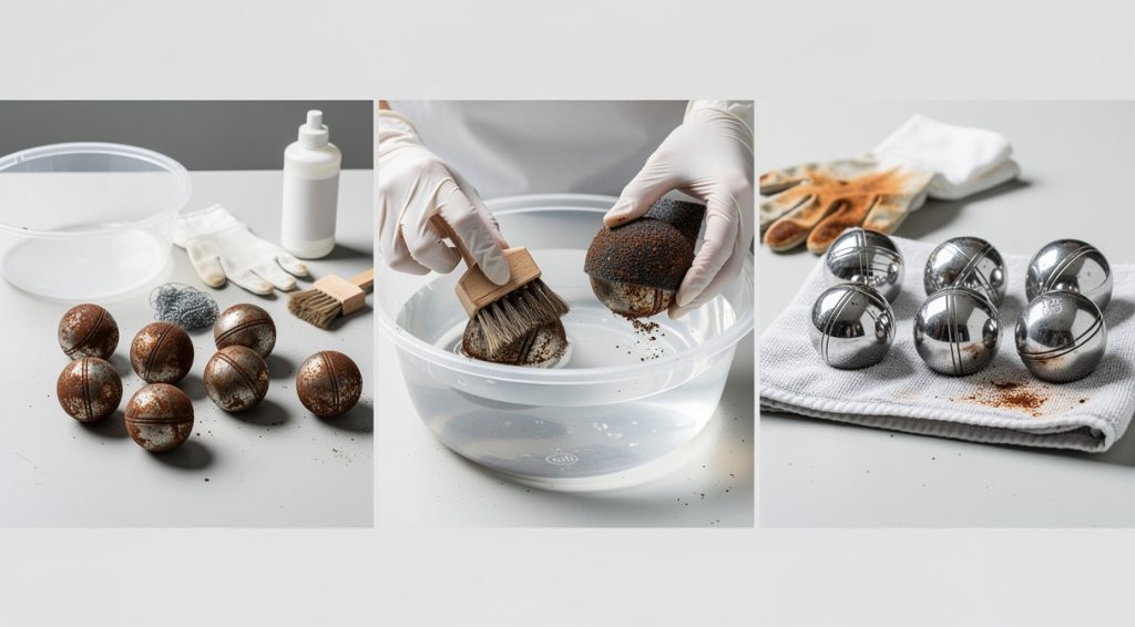 Comment enlever la rouille sur des boules de pétanque