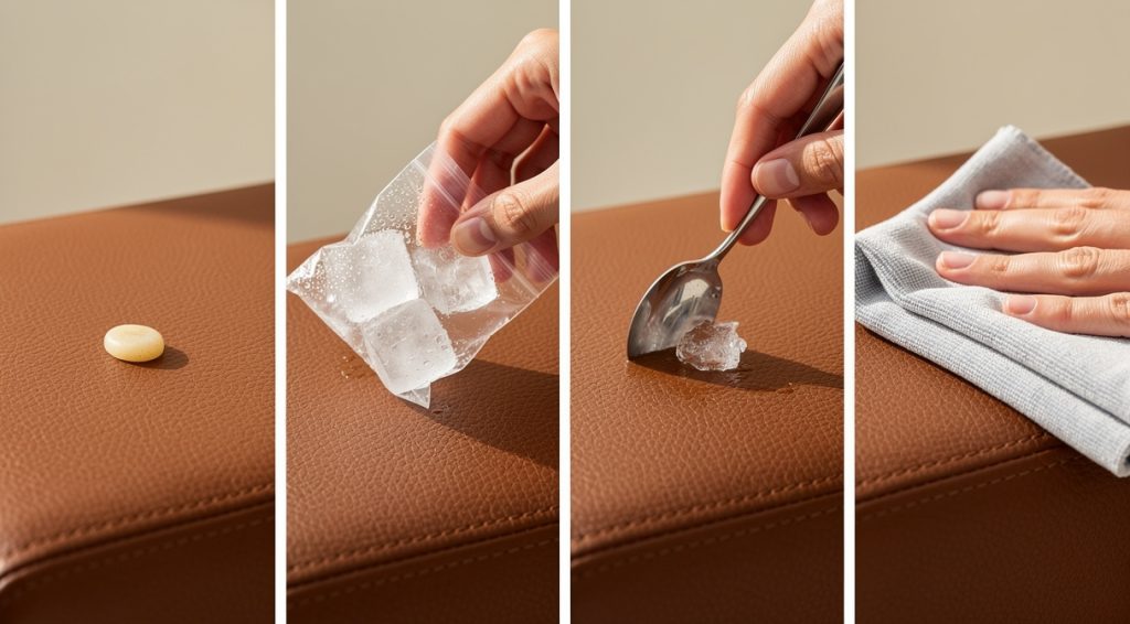 Comment enlever un chewing-gum sur du cuir