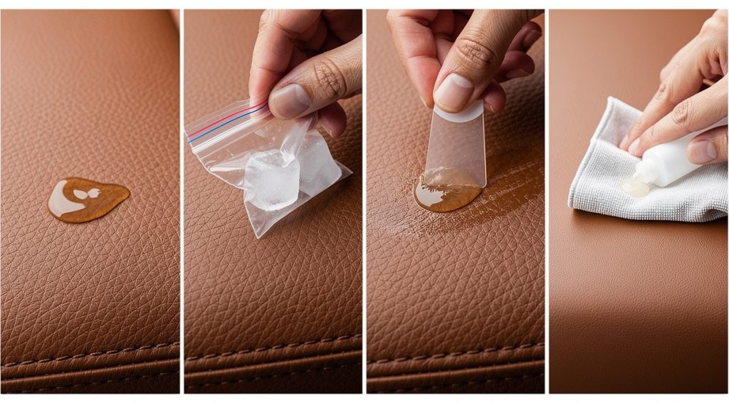 Comment enlever un chewing-gum sur du cuir