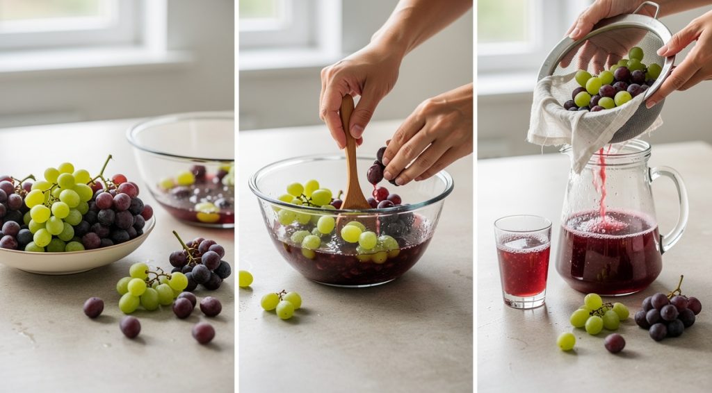 Comment faire du jus de raisin sans machine