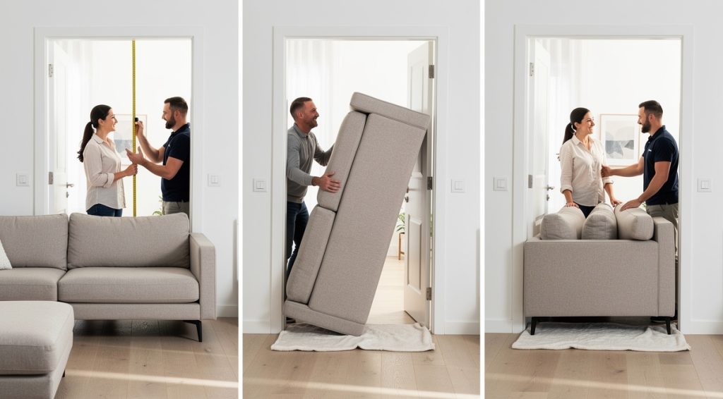 Comment faire passer un canapé trop large