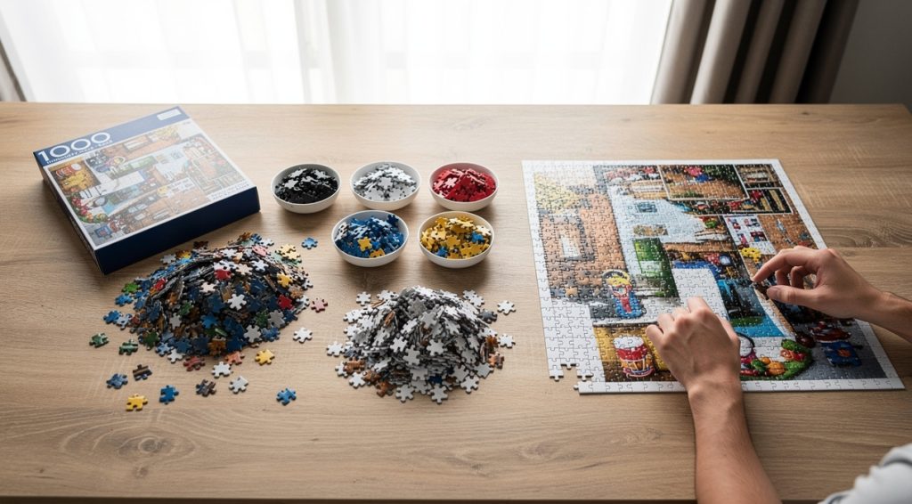 Comment faire un puzzle de 1000 pièces