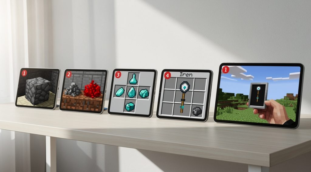 Comment faire une boussole dans Minecraft