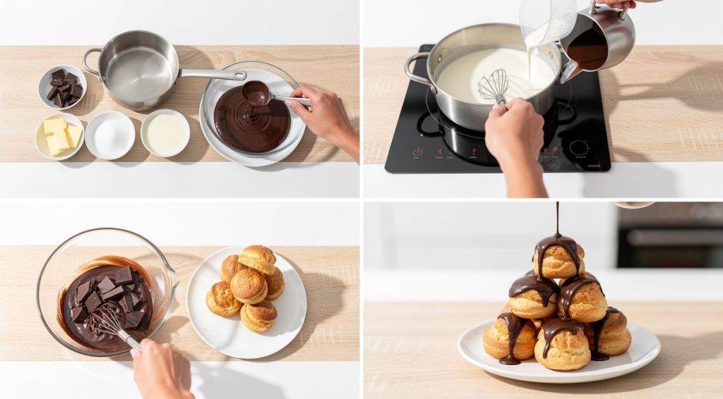 Comment faire une sauce chocolat pour profiteroles