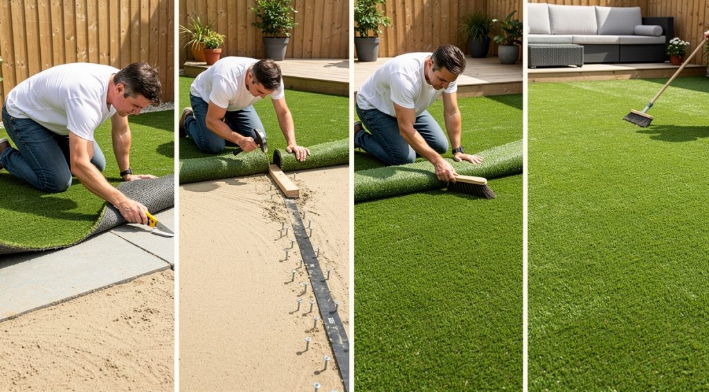 Comment fixer du gazon synthétique efficacement