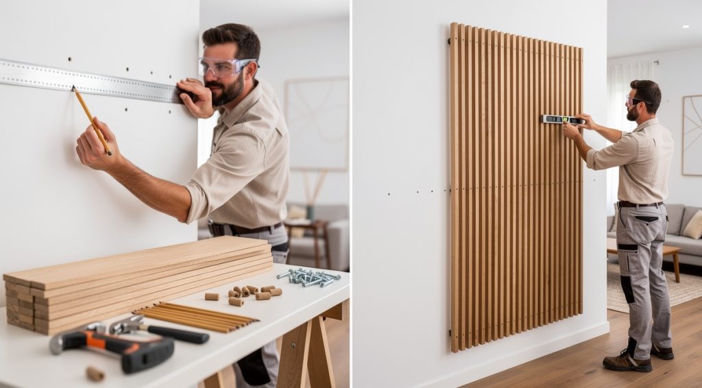 Comment fixer un panneau de tasseaux en bois