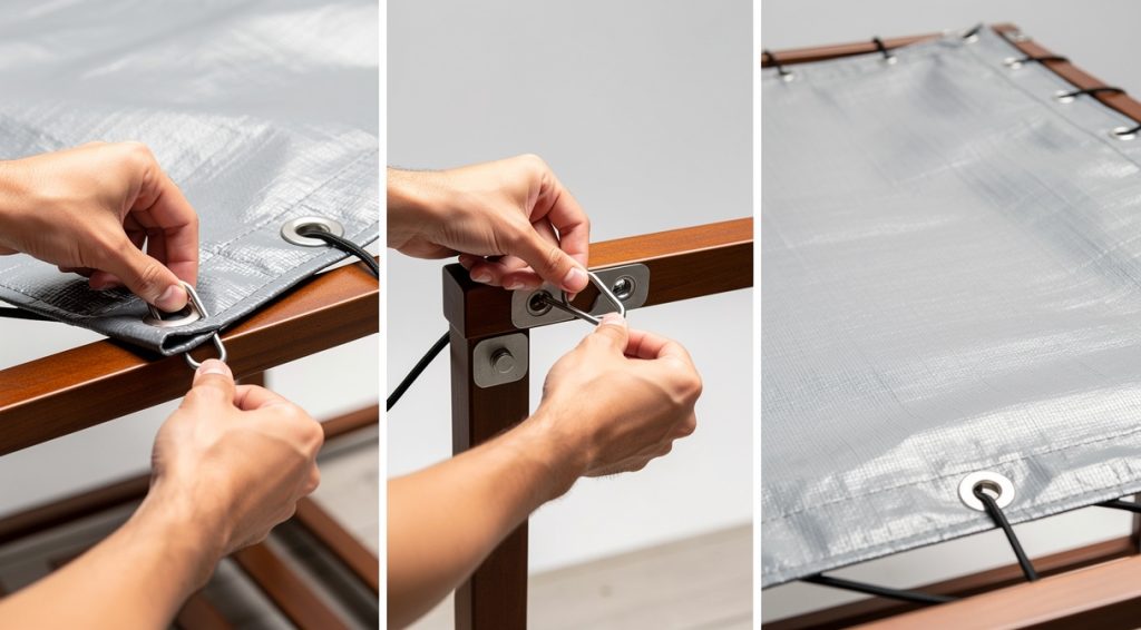 Comment fixer une bâche à oeillet