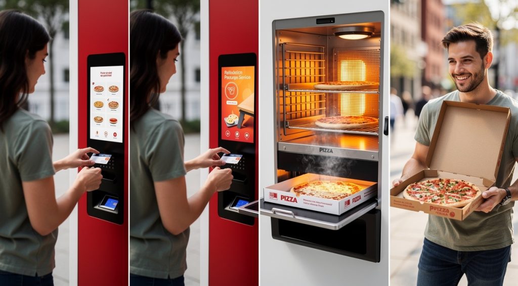 Comment fonctionne un distributeur de pizza