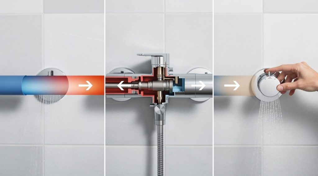 Comment fonctionne un mitigeur thermostatique
