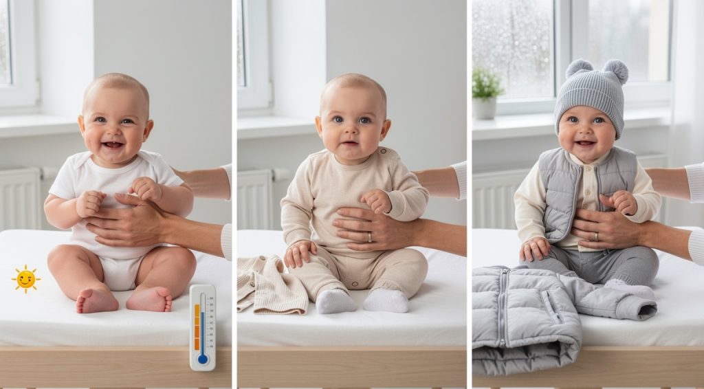 Comment habiller bébé selon la température