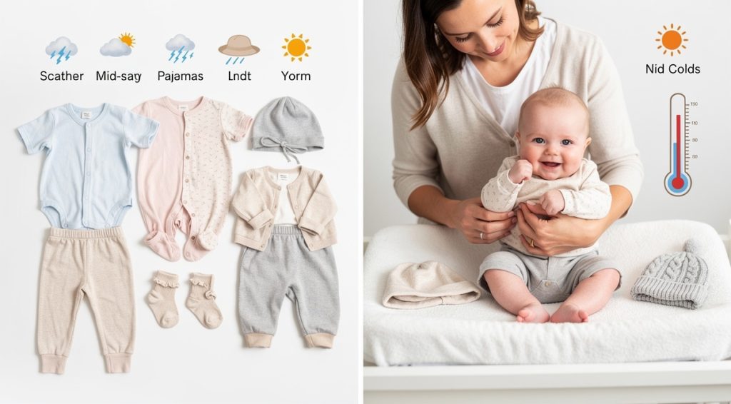 Comment habiller bébé selon la température