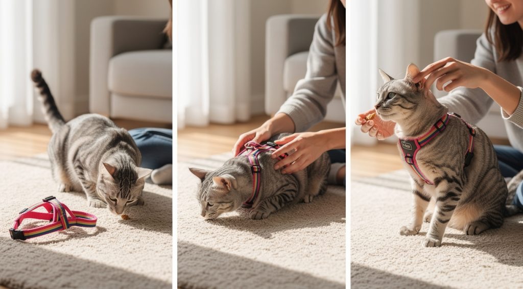 Comment habituer un chat au harnais