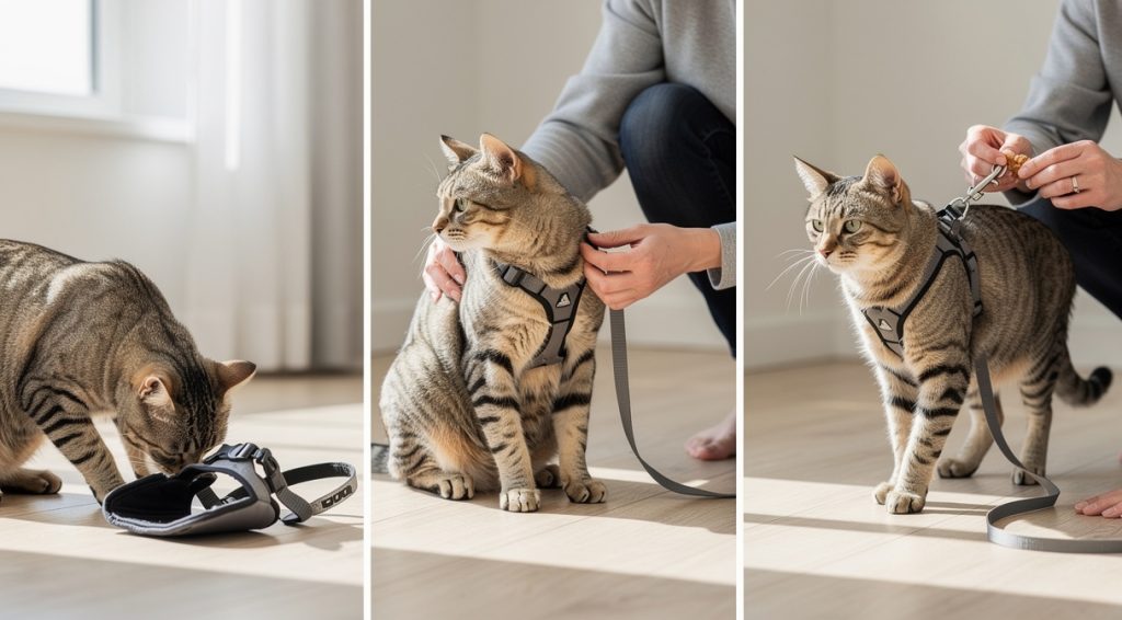 Comment habituer un chat au harnais